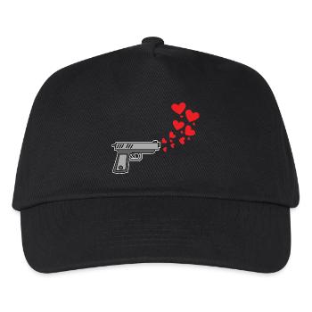 Cœur Liberté d’expression Amour Paix Humanité - Casquette de baseball Enfant - noir - Devant