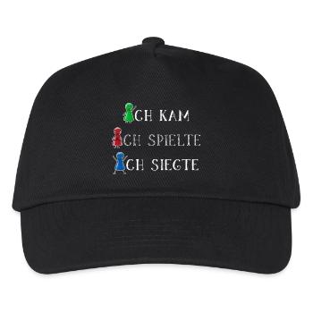 Ich kam ich spielte ich siegte Glücksshirt - Kinder Basecap - Schwarz - Vorne