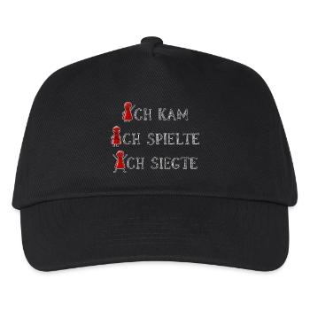 Rot gewinnt immer Brettspieler Glücksshirt - Kinder Basecap - Schwarz - Vorne