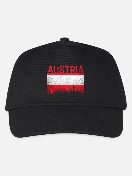 Australischer Flaggenstil mit city Silhouette - Kinder Basecap - Schwarz
