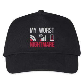 Symbols my worst nightmare - Kids’ Baseball Cap - black - Front