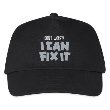 Funny father Duct tape Don't worry! I can fix it - Kids’ Baseball Cap - black - Front