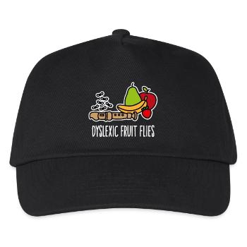 Legasthenie Legastheniker Dyslexic fruit flies - Kinder Basecap - Schwarz - Vorne