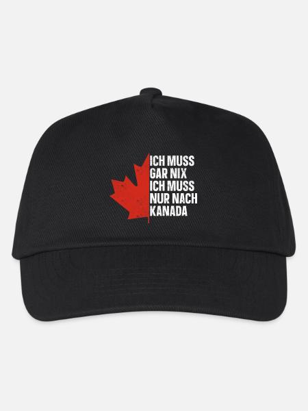 Kanada - Kinder Basecap - Schwarz