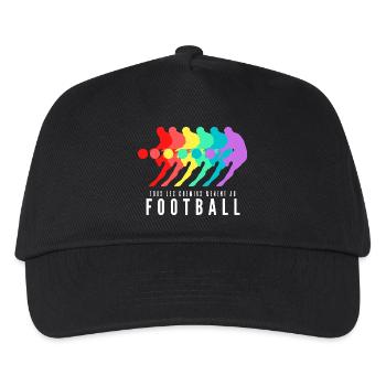 Tous les Chemins Mènent au Football - Casquette de baseball Enfant - noir - Devant