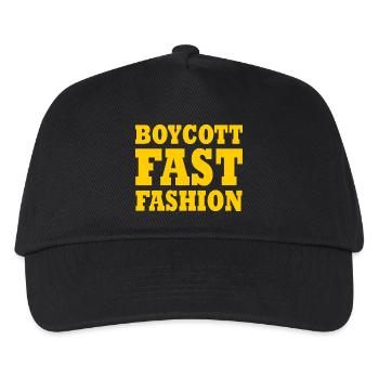Boycott fast fashion - Casquette de baseball Enfant - noir - Devant