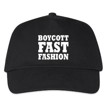 Boycott fast fashion - Casquette de baseball Enfant - noir - Devant