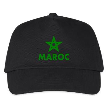Marokko - Kinder Basecap - Schwarz - Vorne