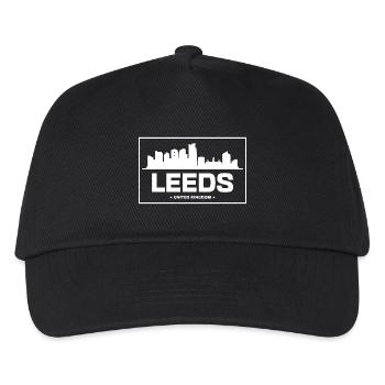 Leeds Skyline Silhouette Druck - Kinder Basecap - Schwarz - Vorne