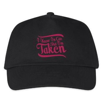 cute but taken quote - Kids’ Baseball Cap - black - Front