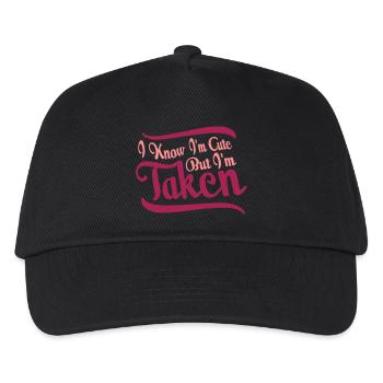 cute but taken quote - Kids’ Baseball Cap - black - Front
