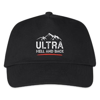 Ultra Running - Hölle und zurück - Kinder Basecap - Schwarz - Vorne