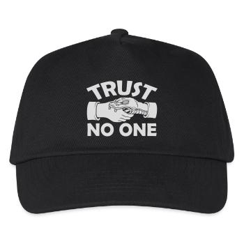 trust no one Zitat - Kinder Basecap - Schwarz - Vorne