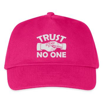 trust no one quote - Kids’ Baseball Cap - fuchsia - Front