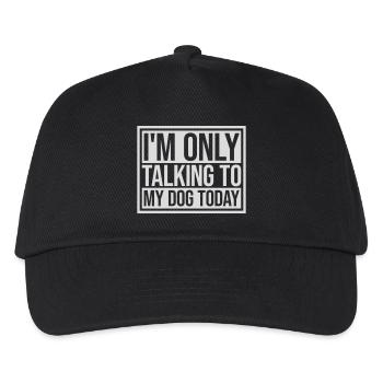 only talking to dog - Kids’ Baseball Cap - black - Front