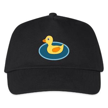 Kawaii Chibi Kawaii Ente Kawaii Entchen - Kinder Basecap - Schwarz - Vorne