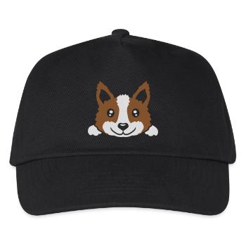 Design kleiner süßer Hund - Kinder Basecap - Schwarz - Vorne