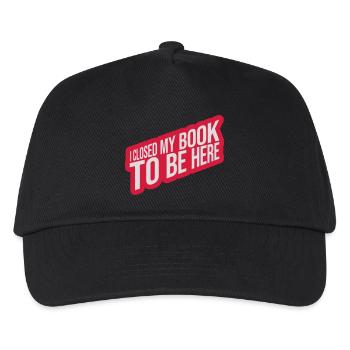 I closed my book - Kids’ Baseball Cap - black - Front