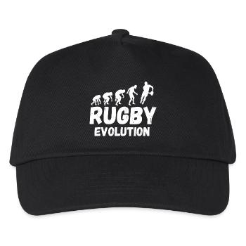 RUGBY, Rugby-Sport, Rugby-Humor - Kinder Basecap - Schwarz - Vorne