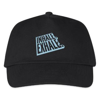 inhale exhale yoga quote - Kids’ Baseball Cap - black - Front