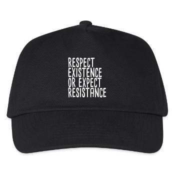 Respect Existence Or Expect Resistance - Kinder Basecap - Schwarz - Vorne