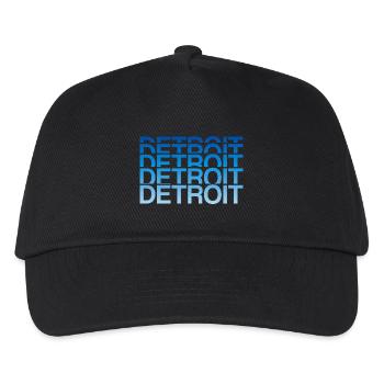 Detroit Gradient Schriftblock - Kinder Basecap - Schwarz - Vorne