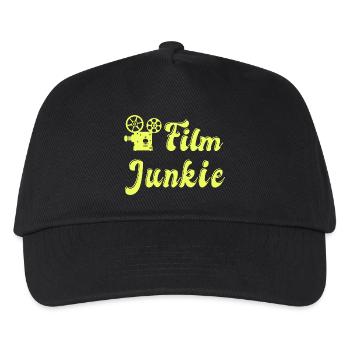 Film Junkie Design - Kinder Basecap - Schwarz - Vorne