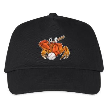 Crab Baseball Baseball Bat - Kids’ Baseball Cap - black - Front