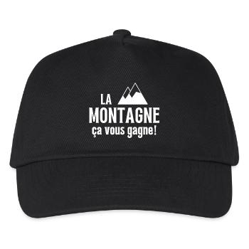 sport d hiver, skier, skieur - Casquette de baseball Enfant - noir - Devant