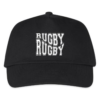 Rugby, Rugby-Sport, Rugby-Humor - Kinder Basecap - Schwarz - Vorne