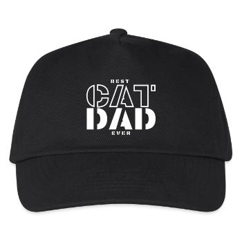 Bestes Katzen-Daddy-Design - Kinder Basecap - Schwarz - Vorne