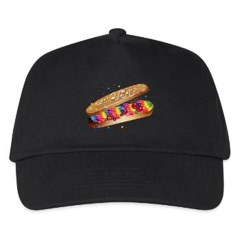 Illustration of a filled colorful éclair - Kids’ Baseball Cap - black - Front