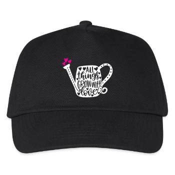 Alle Dinge wachsen mit Liebe - Kinder Basecap - Schwarz - Vorne