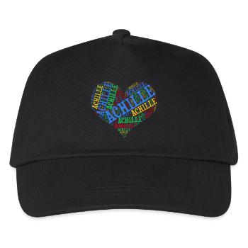T-shirt cadeau Achille heart heart cloud - Casquette de baseball Enfant - noir - Devant