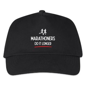 Marathonläufer machen es länger - Kinder Basecap - Schwarz - Vorne