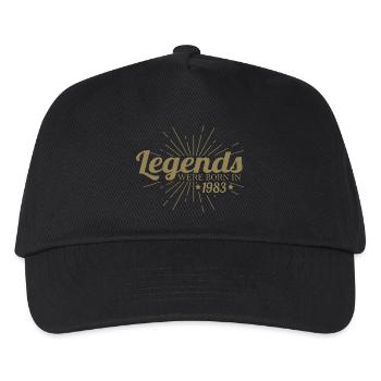 Legenden wurden 1983 geboren - Kinder Basecap - Schwarz - Vorne