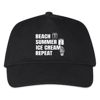 Ice Cream Lover Saying - Kids’ Baseball Cap - black - Front