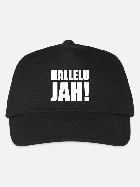 Hallelu Jah weiss - Kinder Basecap - Schwarz