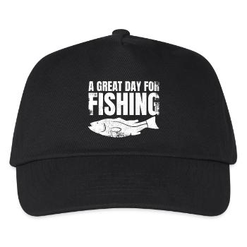 A great day of fishing - Kids’ Baseball Cap - black - Front