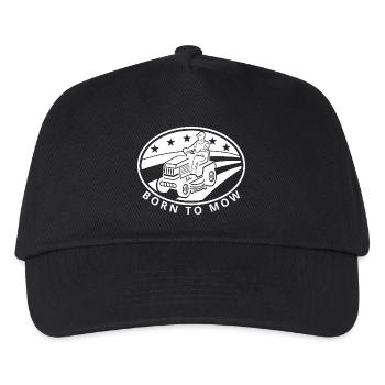 Funny Gardening Quote Born to Mow - Kids’ Baseball Cap - black - Front