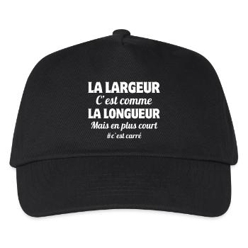 maths, mathématiques, longueur, largeur - Casquette de baseball Enfant - noir - Devant