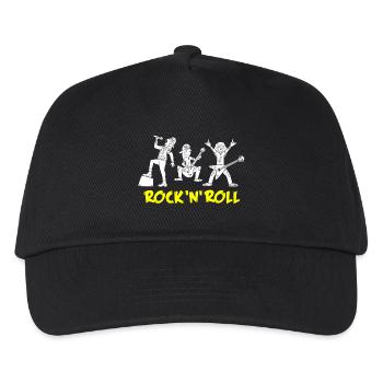 Retro Rock 'n' Roll Musik Band Design - Kinder Basecap - Schwarz - Vorne