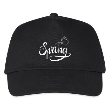 Printemps Printemps Début Jardin Arrosage Lettrage - Casquette de baseball Enfant - noir - Devant