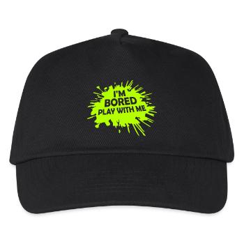 I'm Bored Play With Me I'm Bored Saying - Kids’ Baseball Cap - black - Front