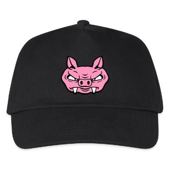 Evil Wild Boar Wild Boar Comic Pig - Kids’ Baseball Cap - black - Front