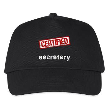Sekretär - Kinder Basecap - Schwarz - Vorne