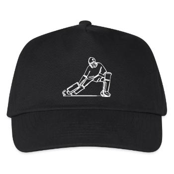 Feldhockey Torwart - Kinder Basecap - Schwarz - Vorne