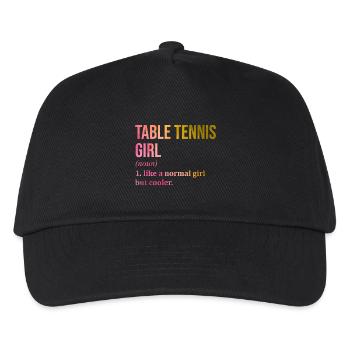 Tischtennis - Kinder Basecap - Schwarz - Vorne