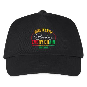 Seit 1865 jede Kette brechen Juneteenth Freedom - Kinder Basecap - Schwarz - Vorne