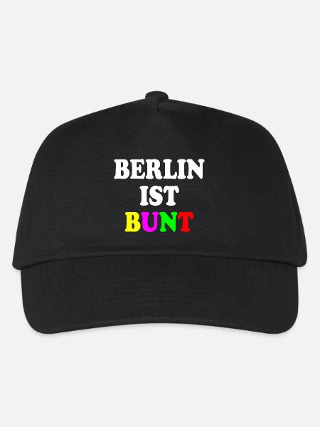 Berlin ist bunt - Kinder Basecap - Schwarz